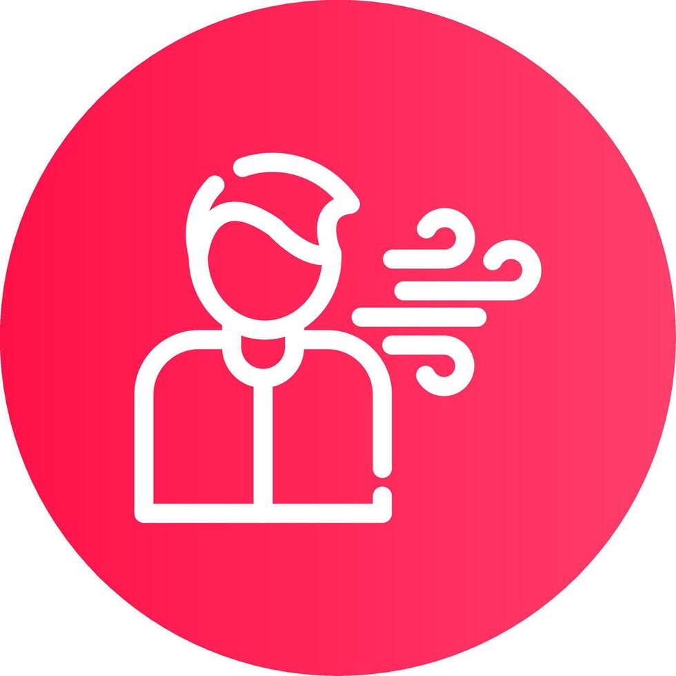 Shortness of Breath Creative Icon Design vector
