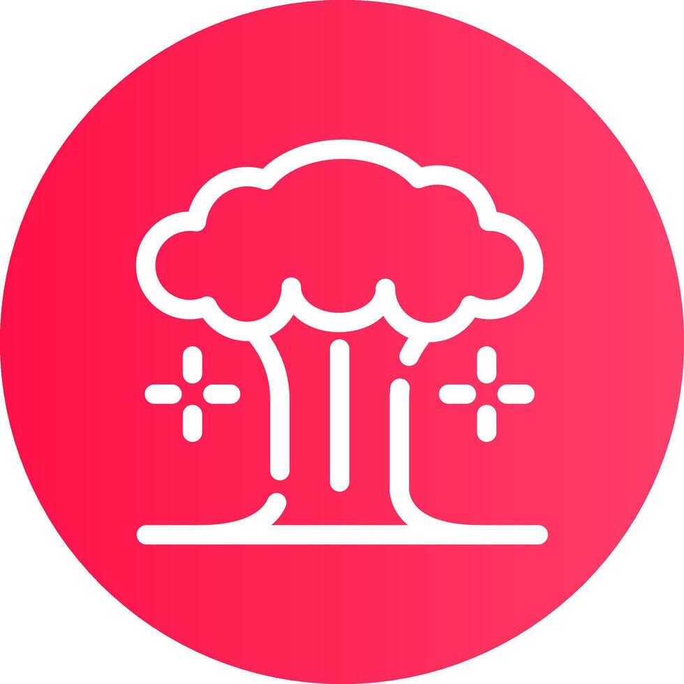 Nuclear Explosion Creative Icon Design vector