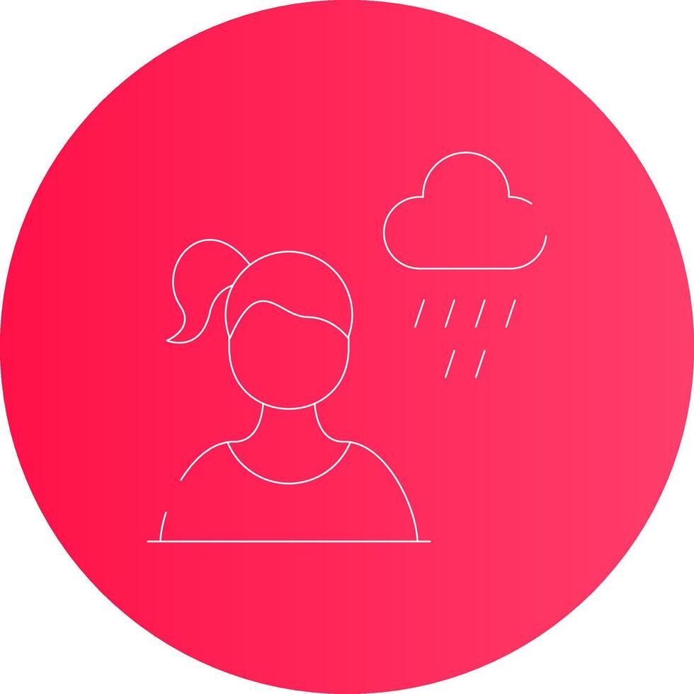 Depressed Creative Icon Design vector