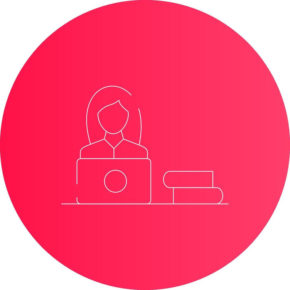 Freelancer Female Creative Icon Design vector