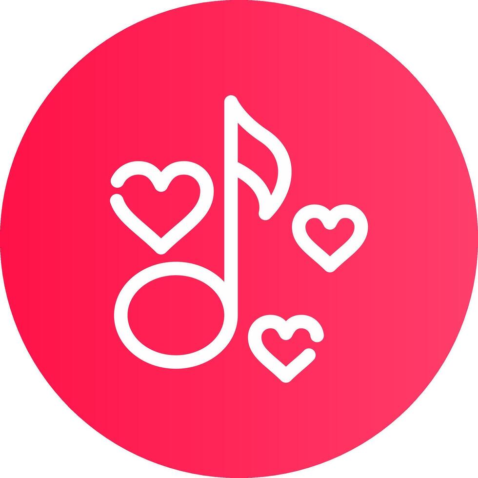 diseño de icono creativo de canción de amor vector