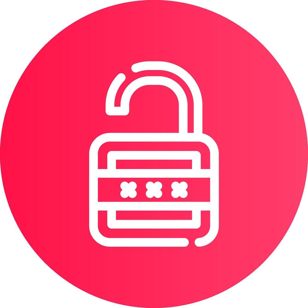 Lock Open Creative Icon Design vector