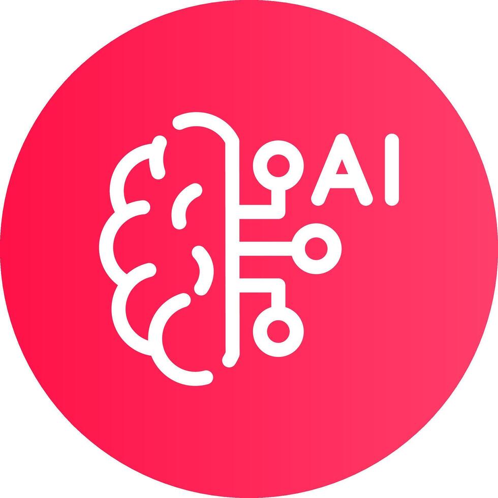 Artificial Intelligence Creative Icon Design vector