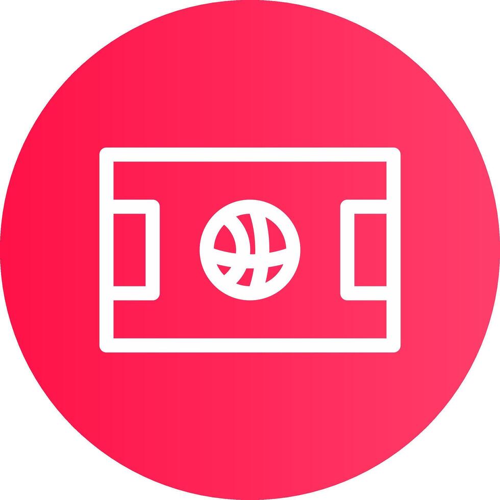 diseño de icono creativo de cancha de baloncesto vector