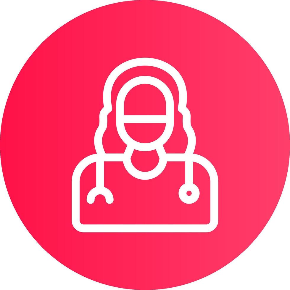 diseño de icono creativo de doctora vector