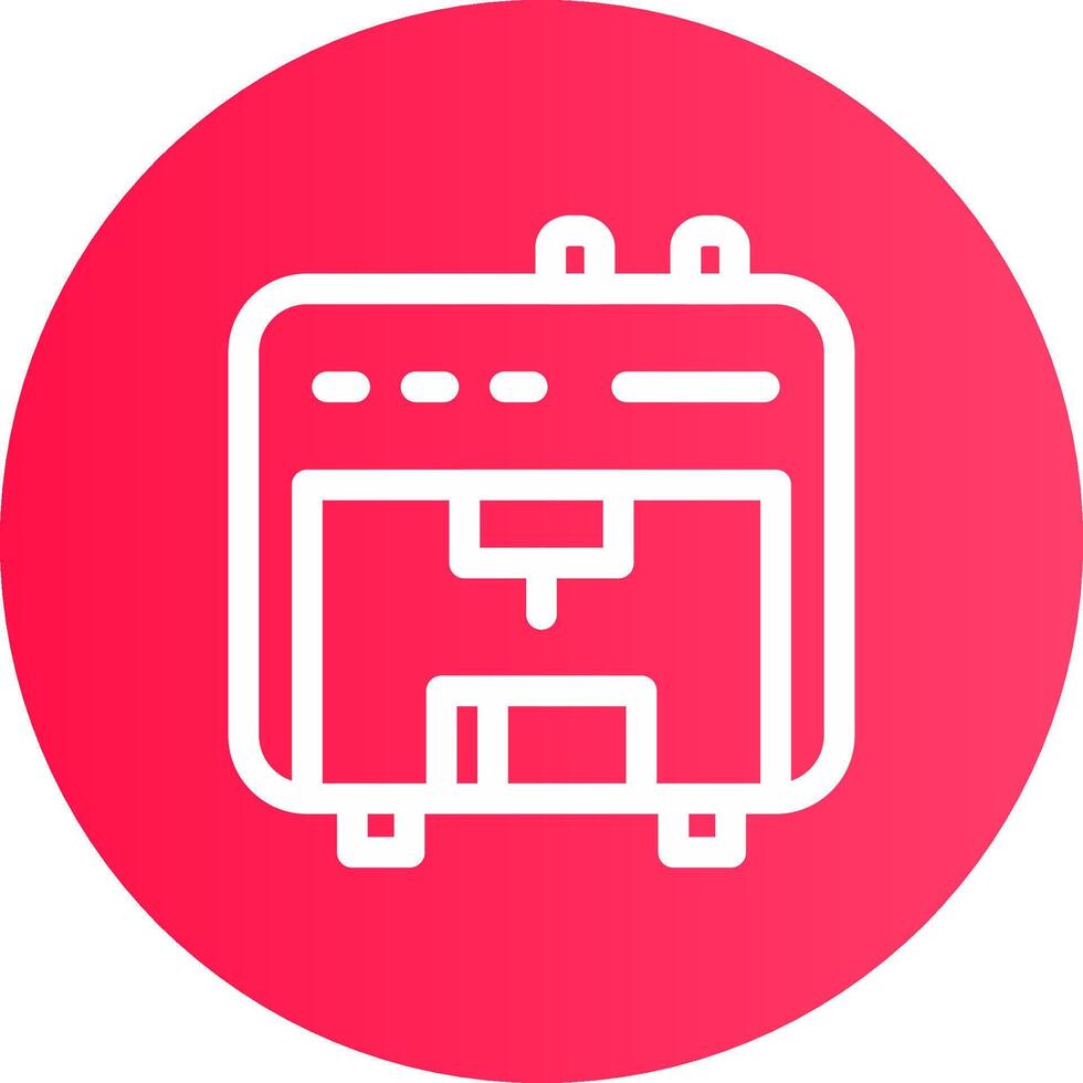 3D Printer Creative Icon Design vector