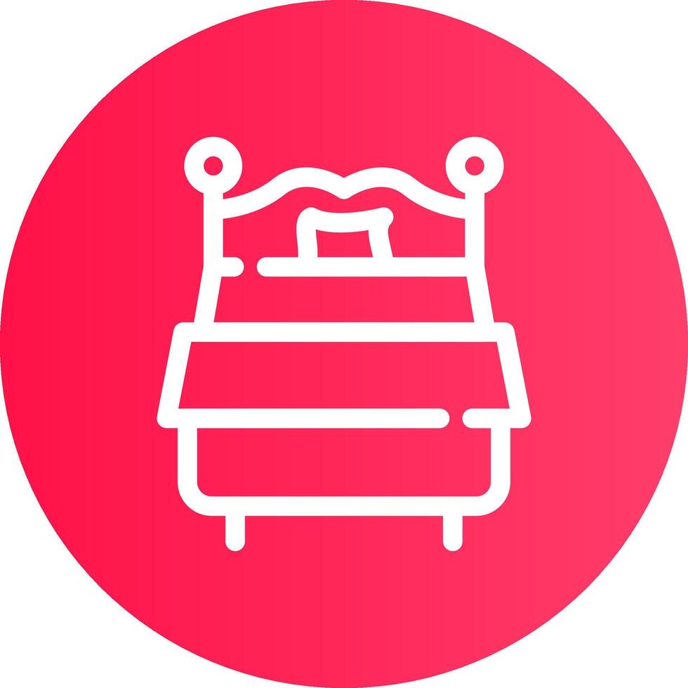 Double Bed Creative Icon Design vector