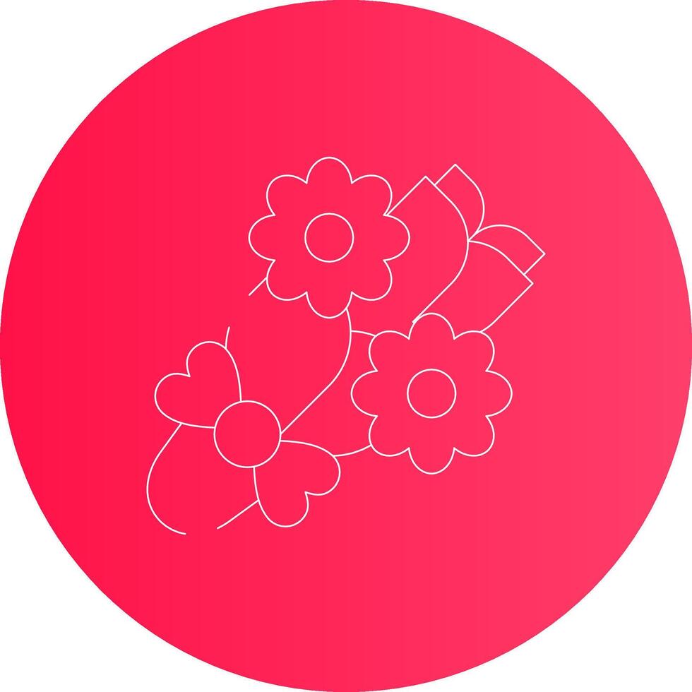 Flower Bouquet Creative Icon Design vector