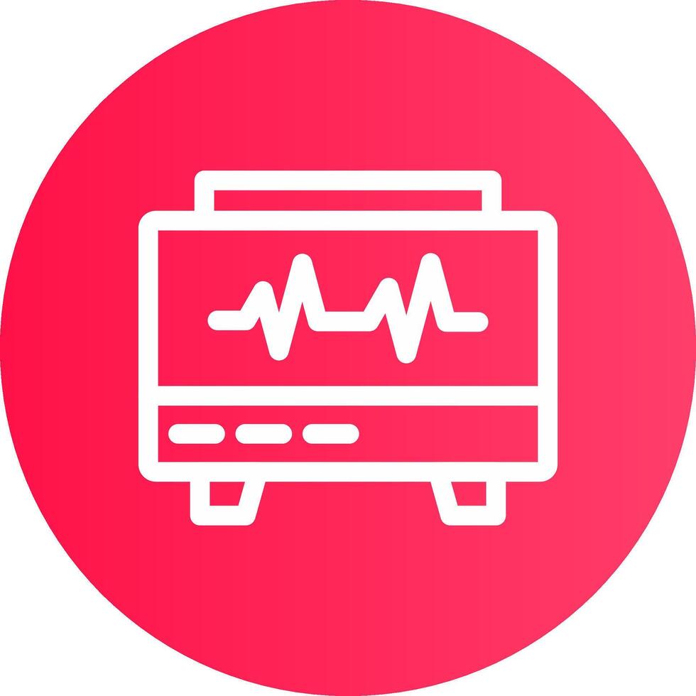 EKG Monitor Creative Icon Design vector