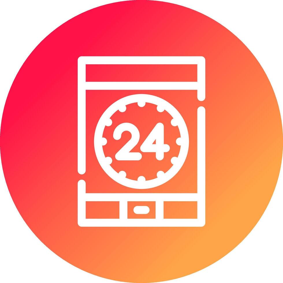 24 Hour Service Creative Icon Design vector