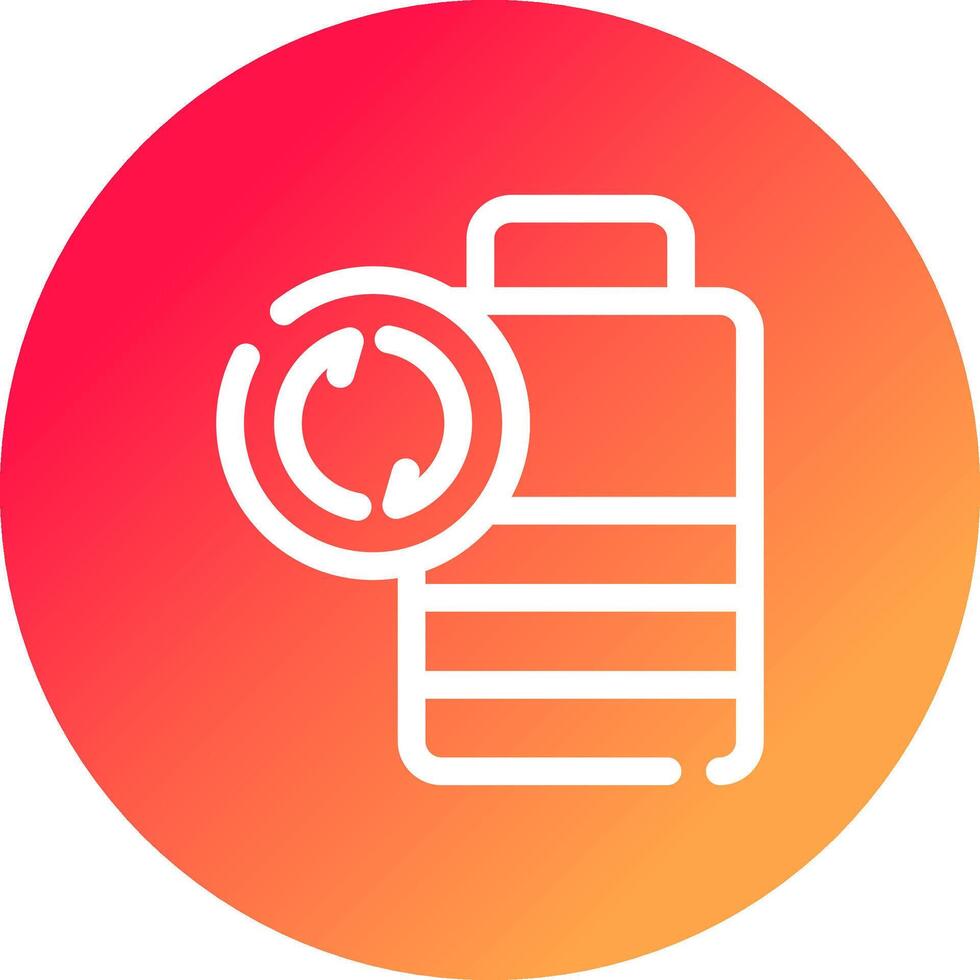Battery Recyclings Creative Icon Design vector