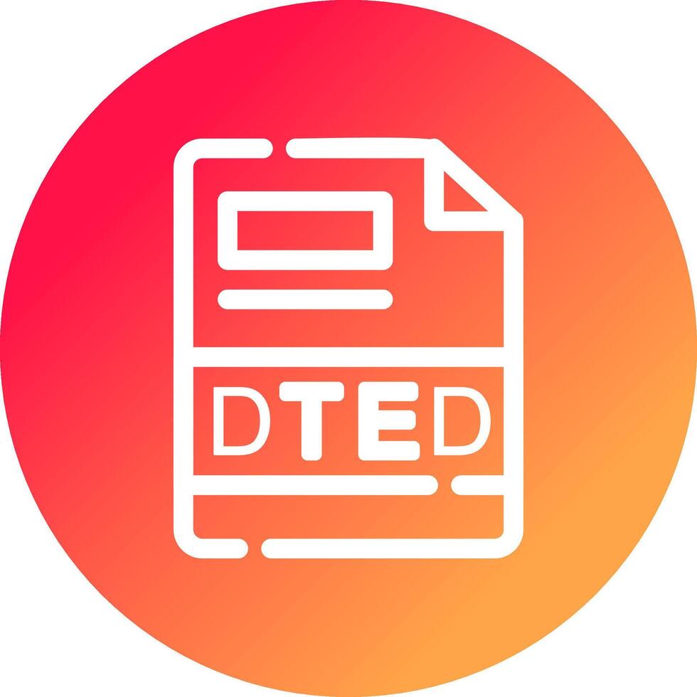 DTED Creative Icon Design vector