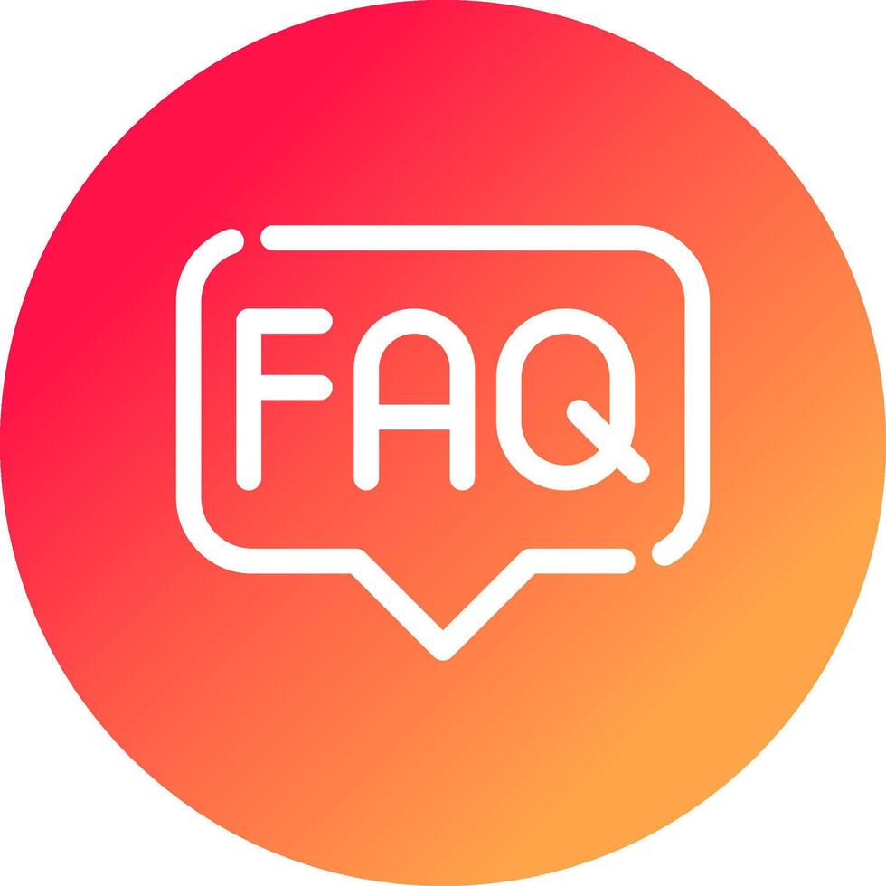 FAQ Creative Icon Design vector