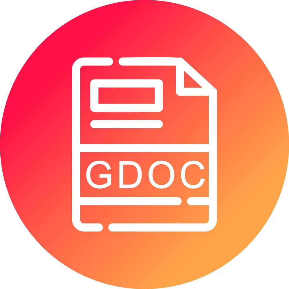 gdoc creativo icono diseño vector