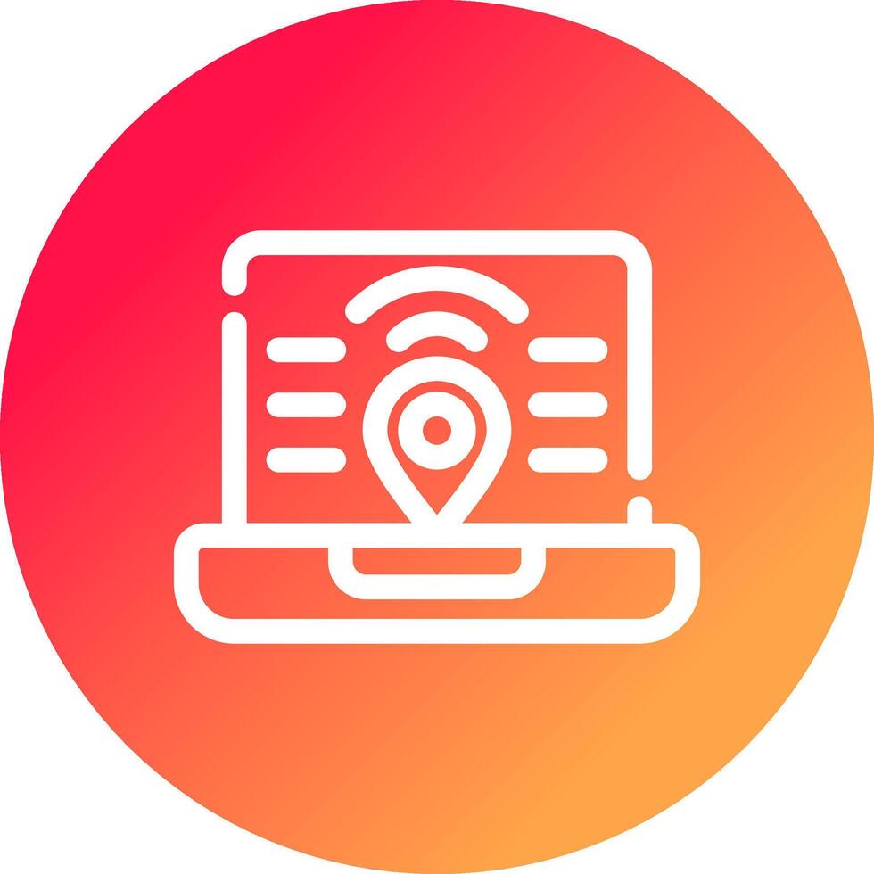 Digital Nomad Hub Creative Icon Design vector