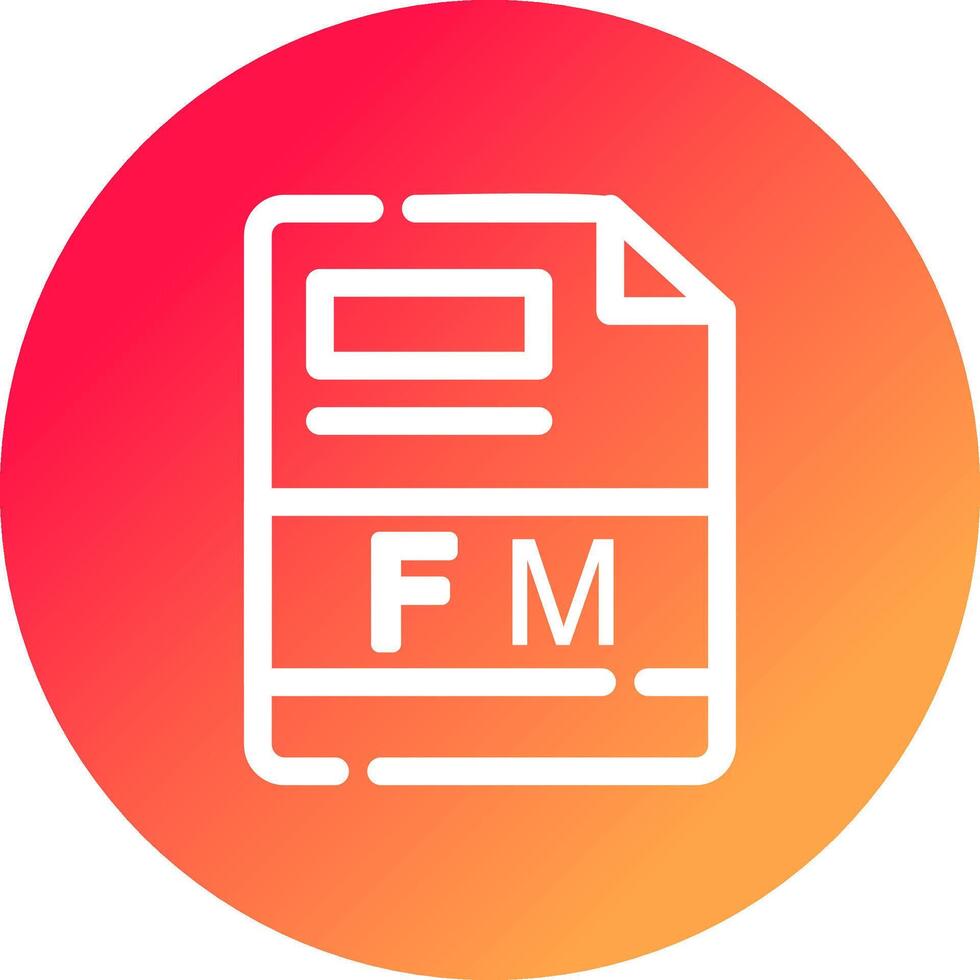 fm creativo icono diseño vector