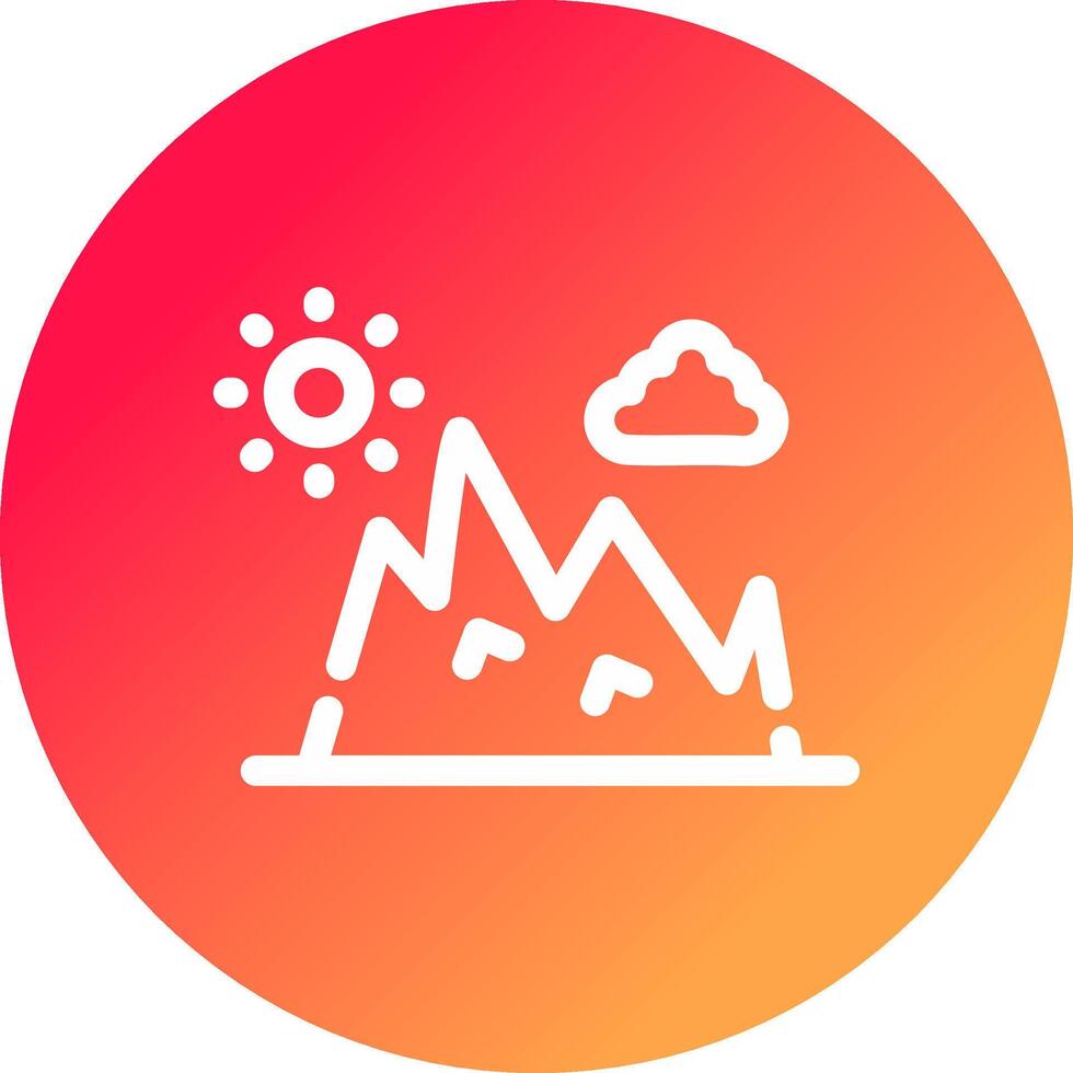 diseño de icono creativo de montaña vector