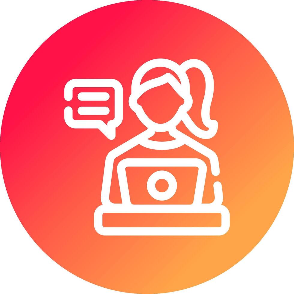 Blogger Creative Icon Design vector