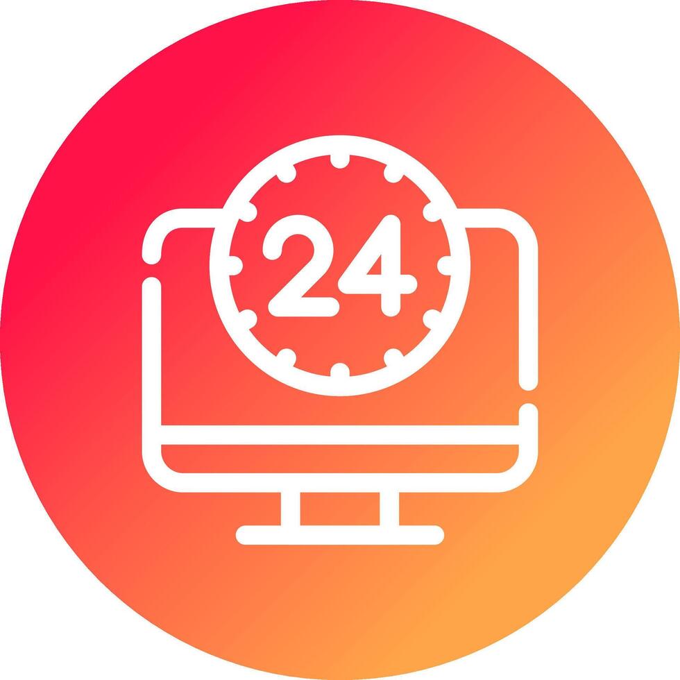24 7 Monitoring Creative Icon Design vector