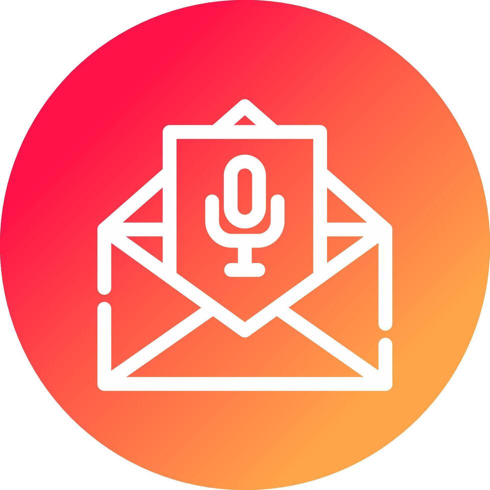 Voice Email Creative Icon Design vector