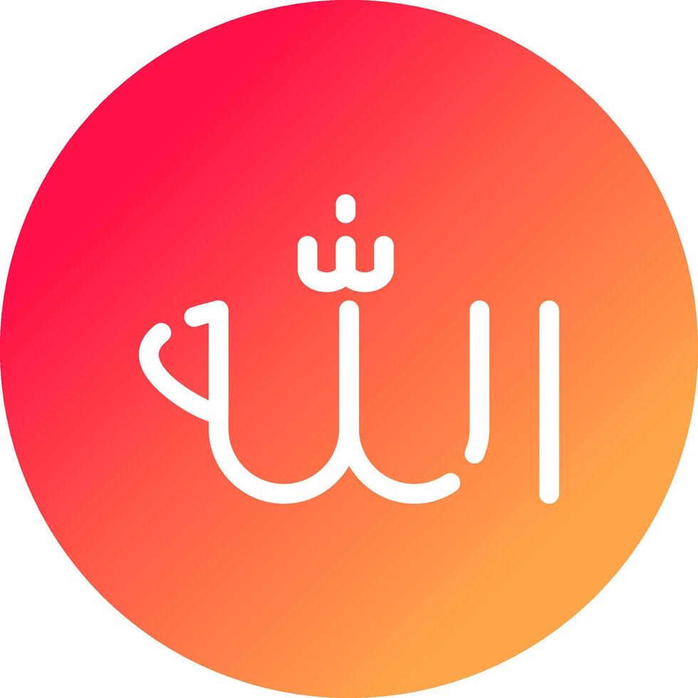 fe en el diseño de iconos creativos de allah vector