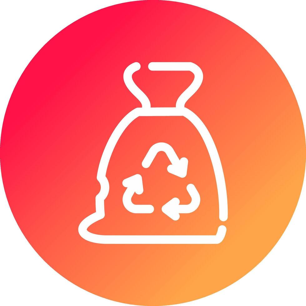 diseño de icono creativo de bolsa de basura vector