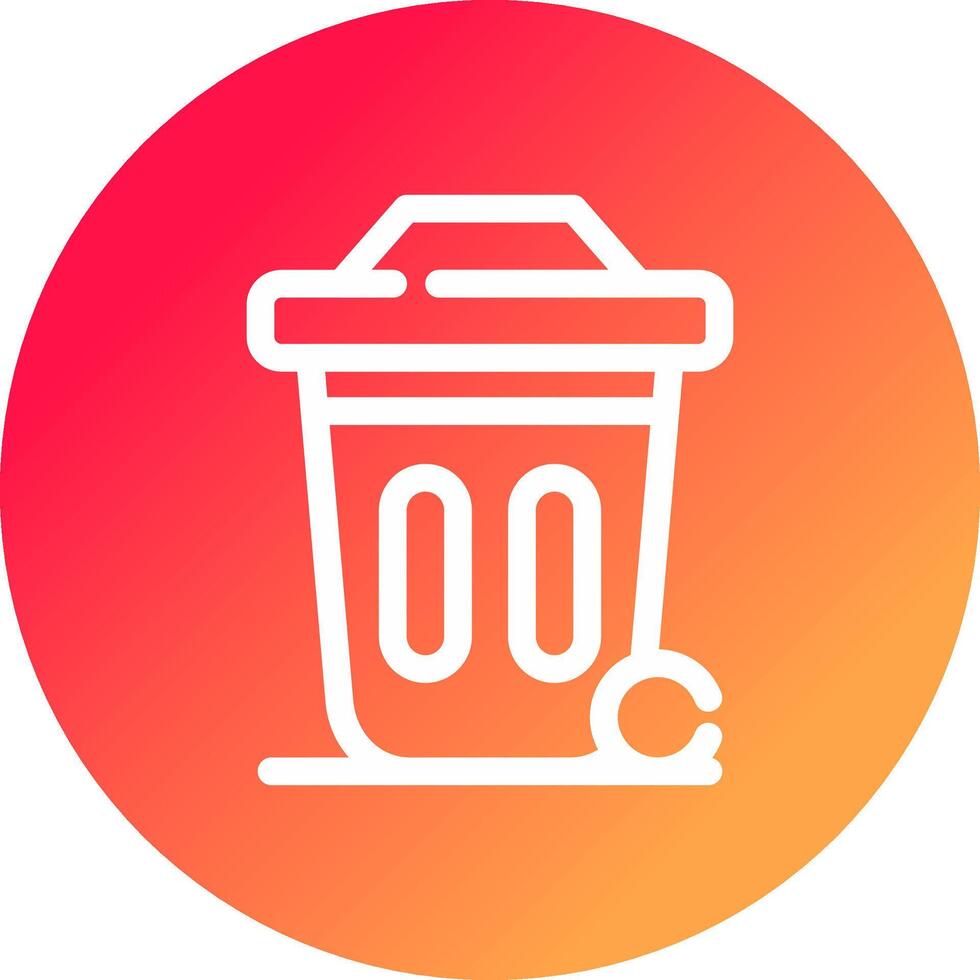 Dustbin Creative Icon Design vector