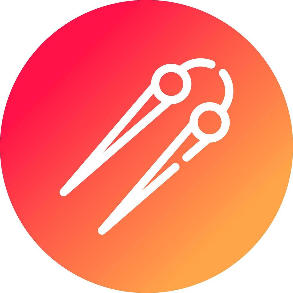Knitting Needles Creative Icon Design vector