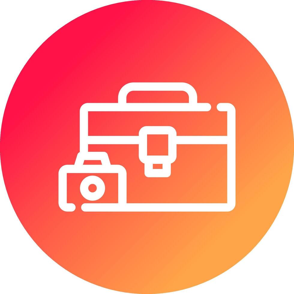 Camera Bag Creative Icon Design vector