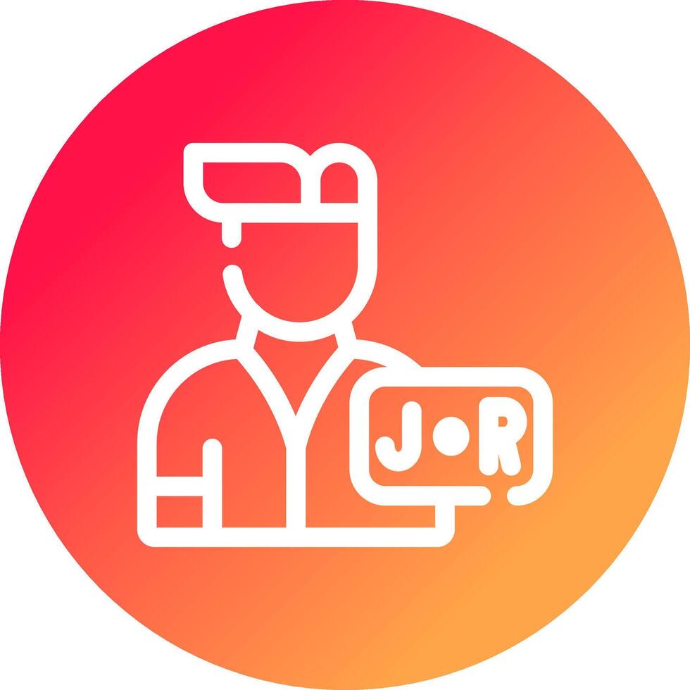 Junior Sales Rep Creative Icon Design vector