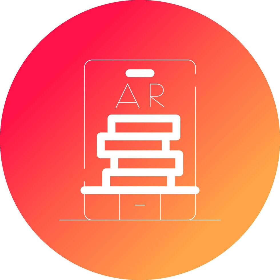 Ar Tumbling Blocks Creative Icon Design vector