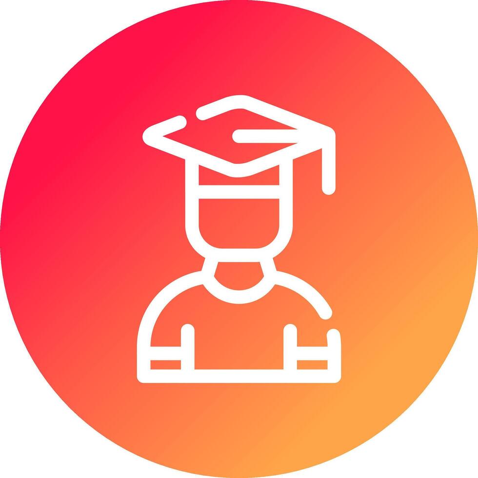 Male Graduate Creative Icon Design vector