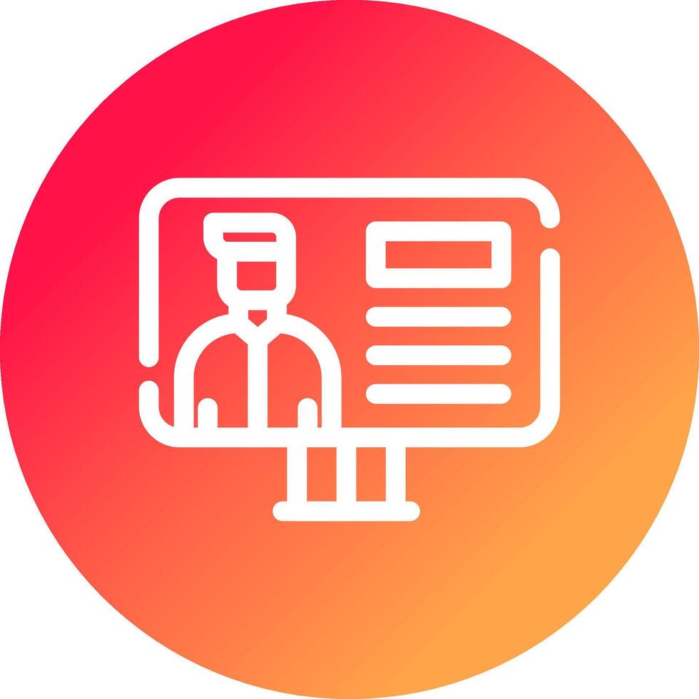 Online Lecture Creative Icon Design vector