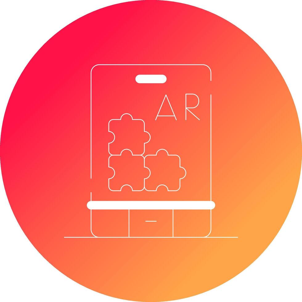 Ar Puzzle Creative Icon Design vector