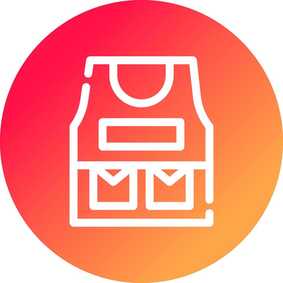 Bulletproof Vest Creative Icon Design vector