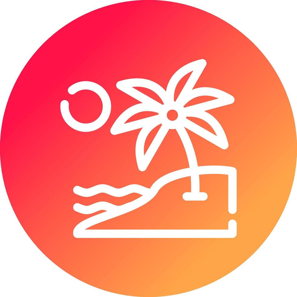 Island Landscape Creative Icon Design vector