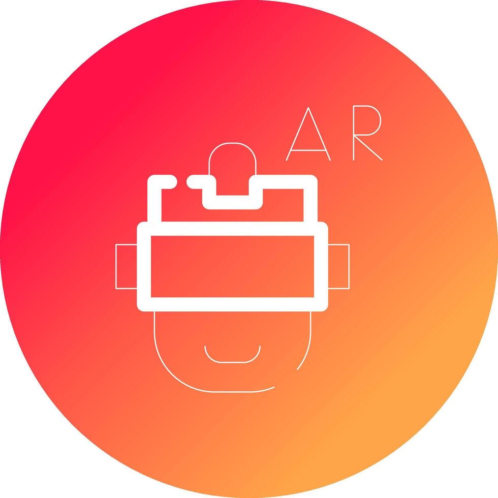Ar Helmet Creative Icon Design vector
