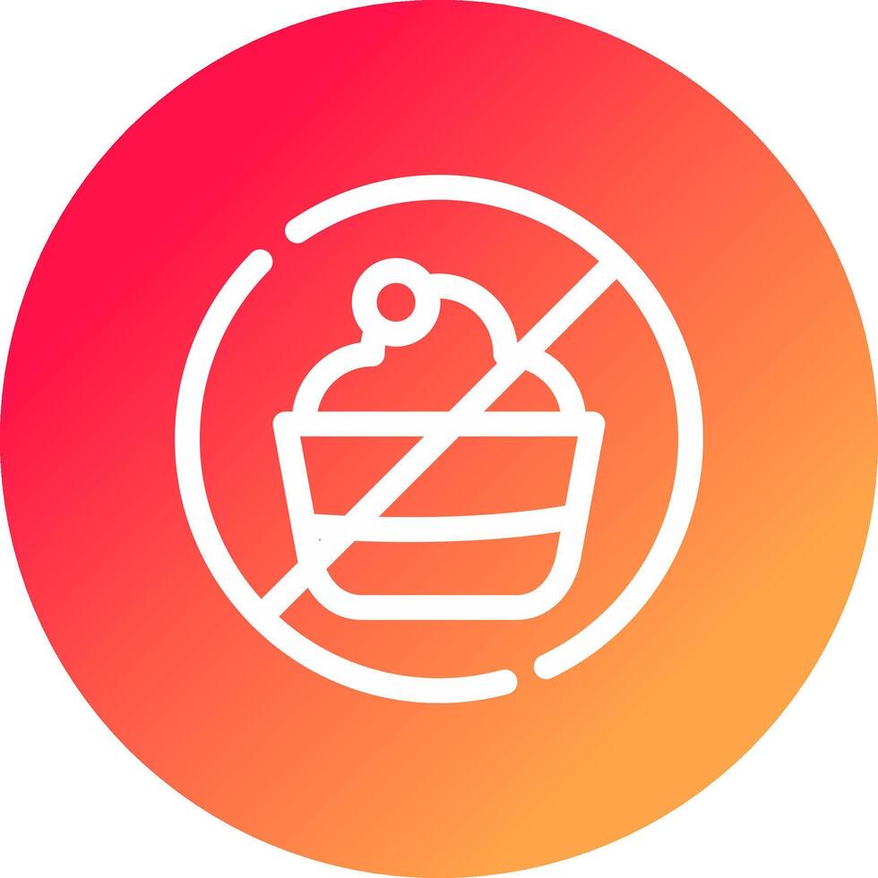 No Sweets Creative Icon Design vector