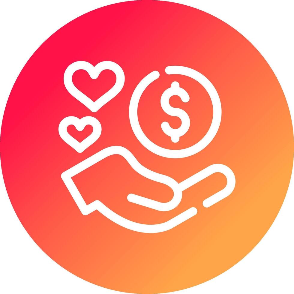 Donation Based Crowdfunding Creative Icon Design vector