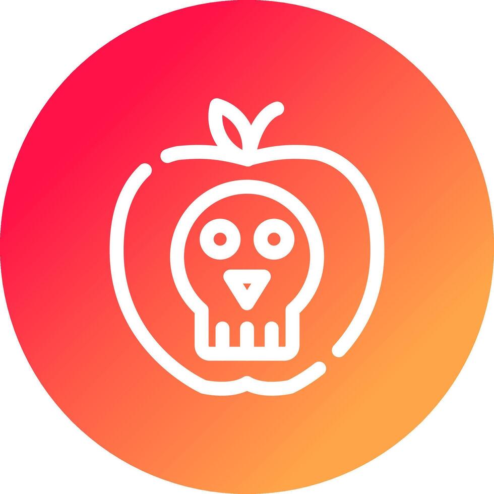 diseño de icono creativo de manzana envenenada vector