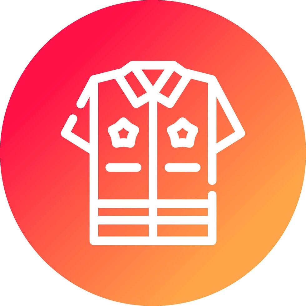 Police Uniform Creative Icon Design vector