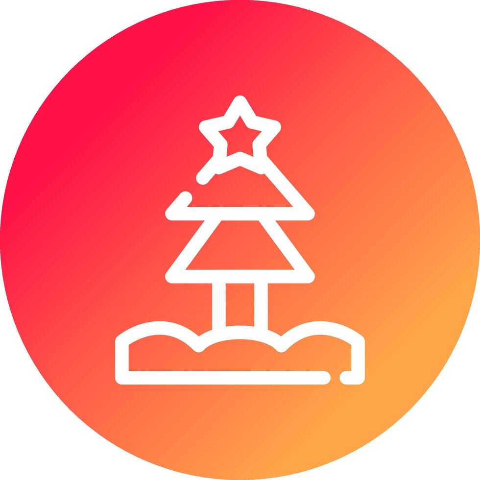 diseño creativo del icono del árbol de navidad vector
