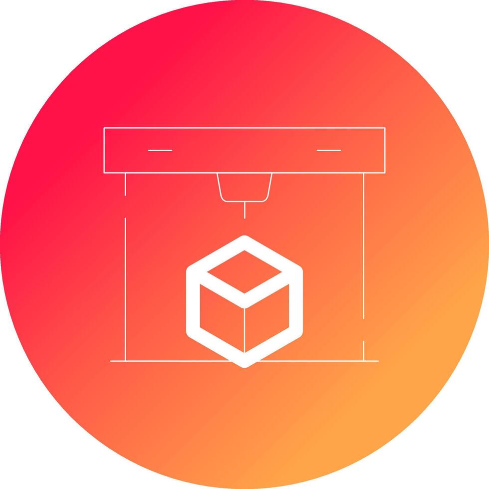 3D Printing Creative Icon Design vector