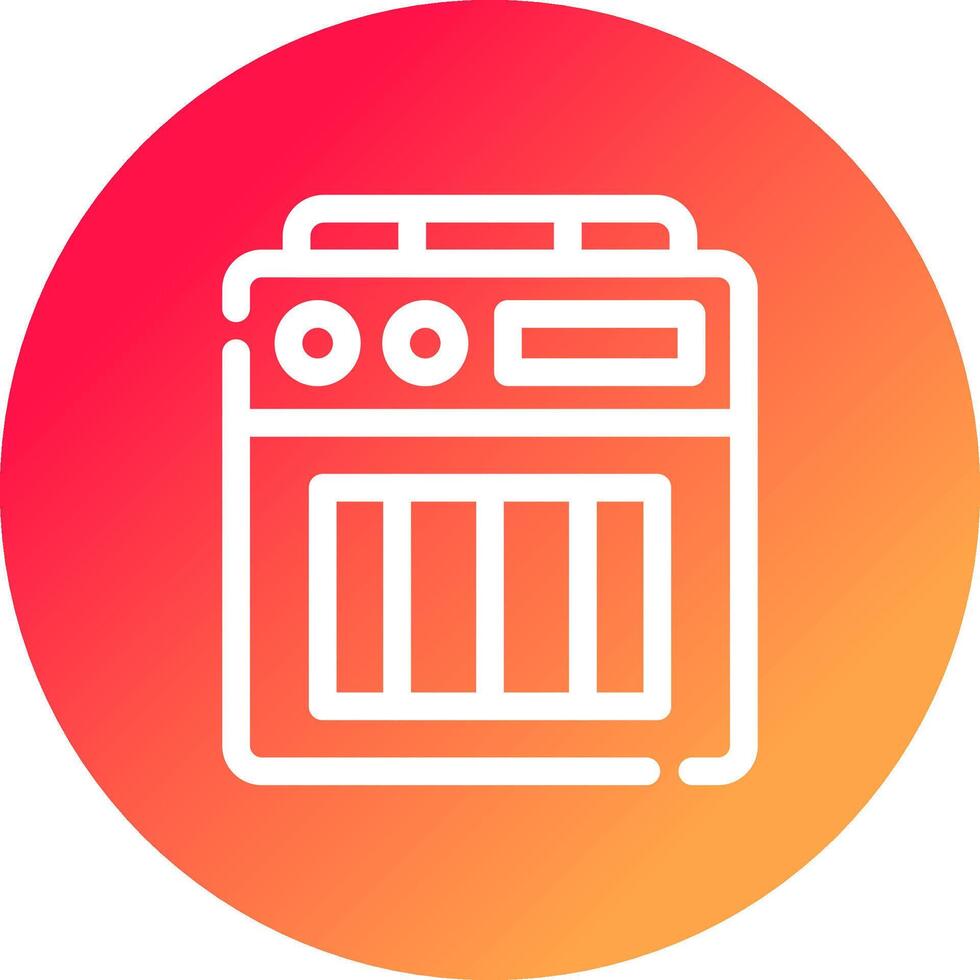 Amplifier Box Creative Icon Design vector