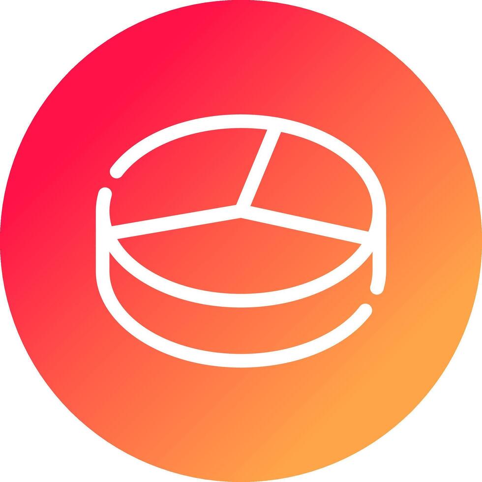 3D Pie Creative Icon Design vector