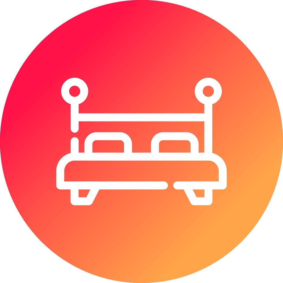 Double Bed Creative Icon Design vector