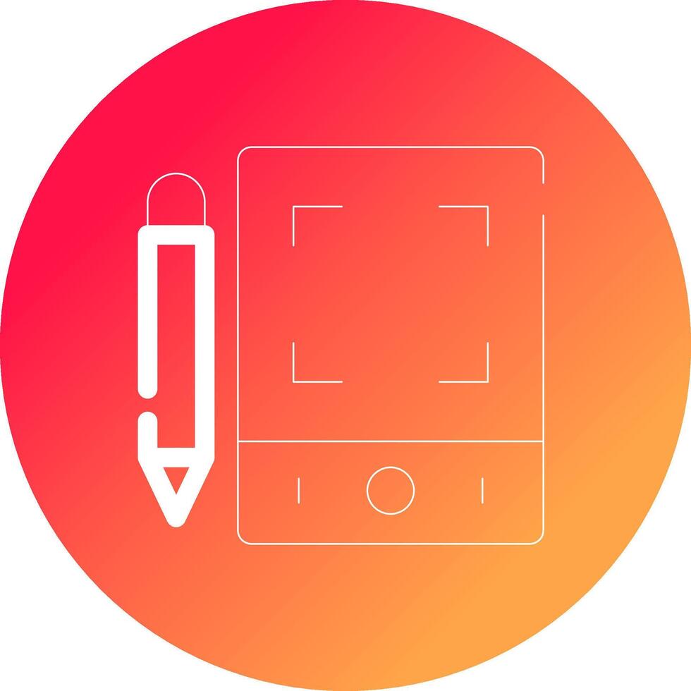 diseño de icono creativo de tableta digitalizadora vector