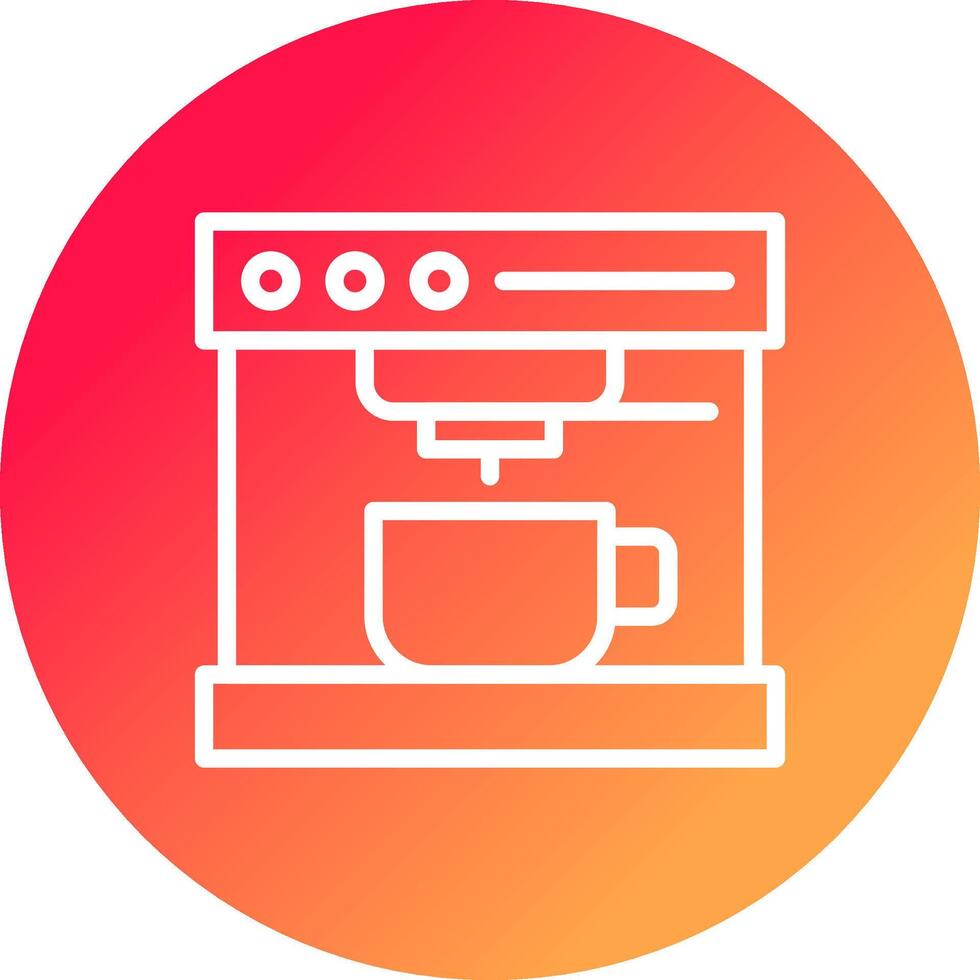 Coffee Machine Creative Icon Design vector