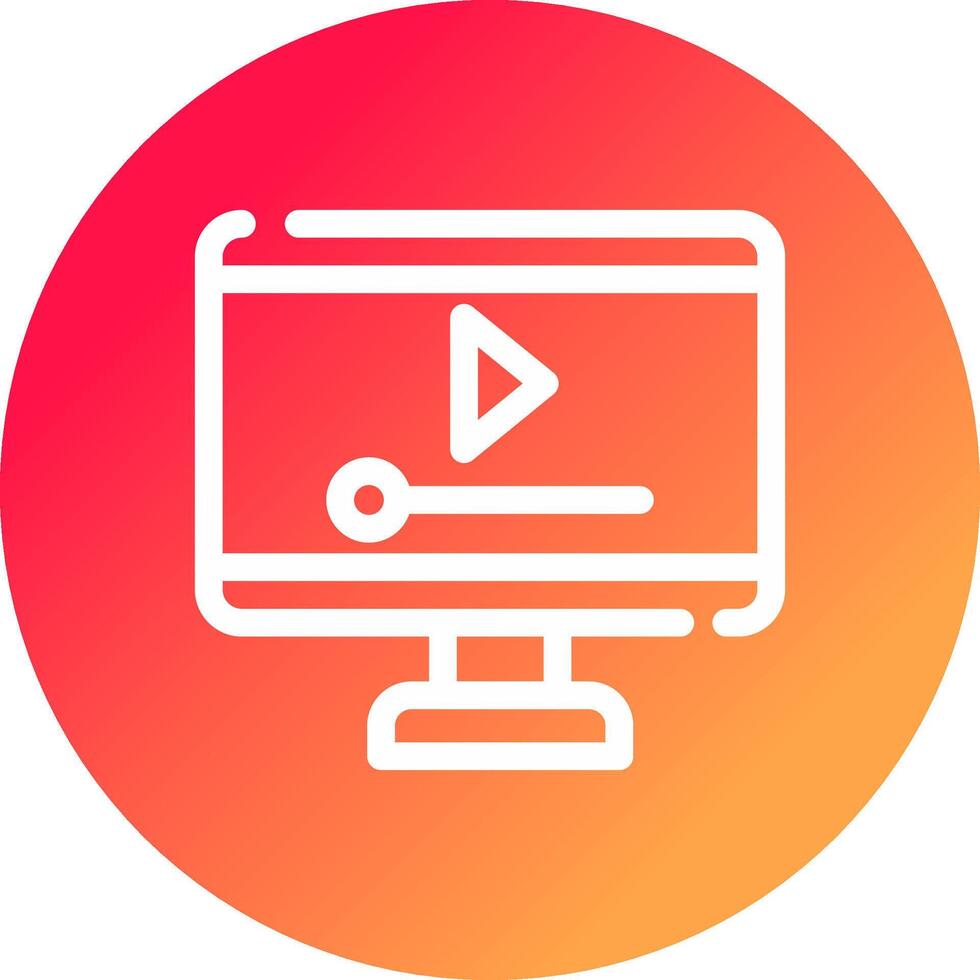 Video Player Creative Icon Design vector