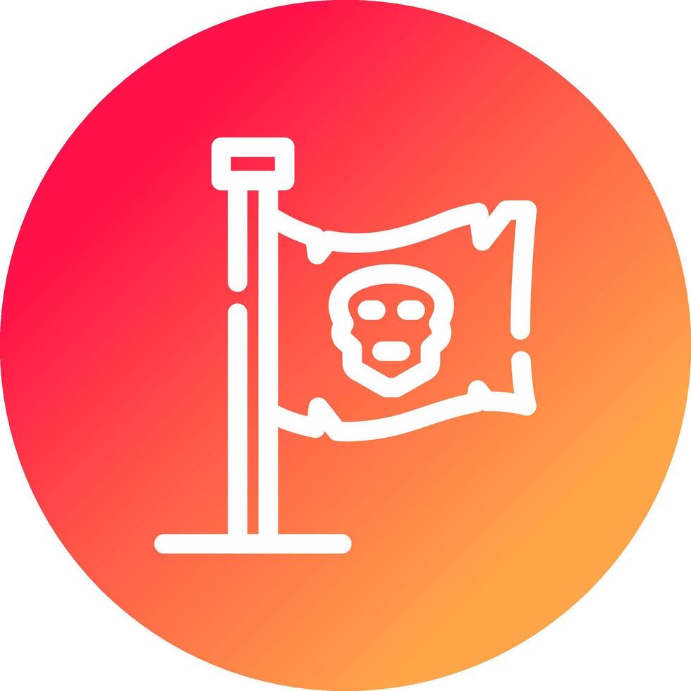 Pirates Flag Creative Icon Design vector